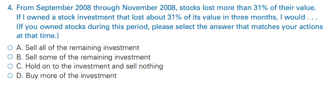 Vanguard questionnaire